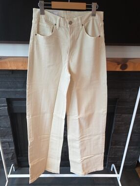 Extra-Long Cream Coloured Jeans